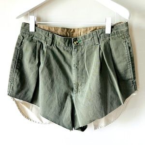 Vintage Tommy Hilfiger Green Khaki Chino Pant Short Shorts Size 34